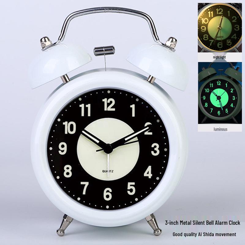 3-inch Electroplated Silver Luminous Metal Bell Alarm Clock
3-inch Electroplated Silver Luminous Metal Bell Alarm Clock
