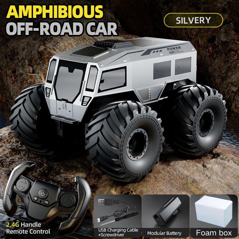 New 1/20 RC Sherpa four-wheel drive large foot climbing all-terrain amphibious vehicle toys for children.
New 1/20 RC Sherpa four-wheel drive large foot climbing all-terrain amphibious vehicle toys for children.