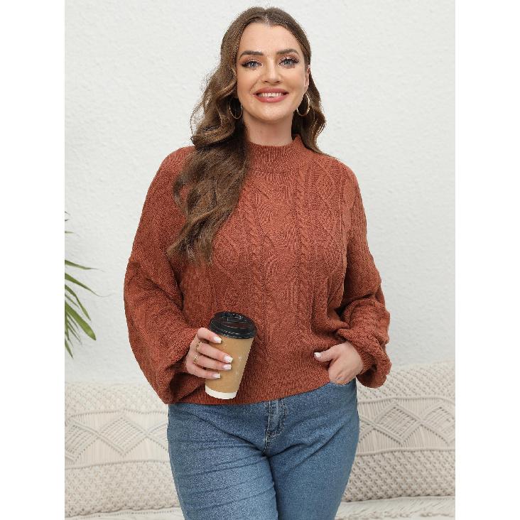 Women s Knitted Sweater Plus Size Half Turtleneck Lantern Sleeve Short Pullover Sweater 1XL коричневий
Women s Knitted Sweater Plus Size Half Turtleneck Lantern Sleeve Short Pullover Sweater 1XL коричневий