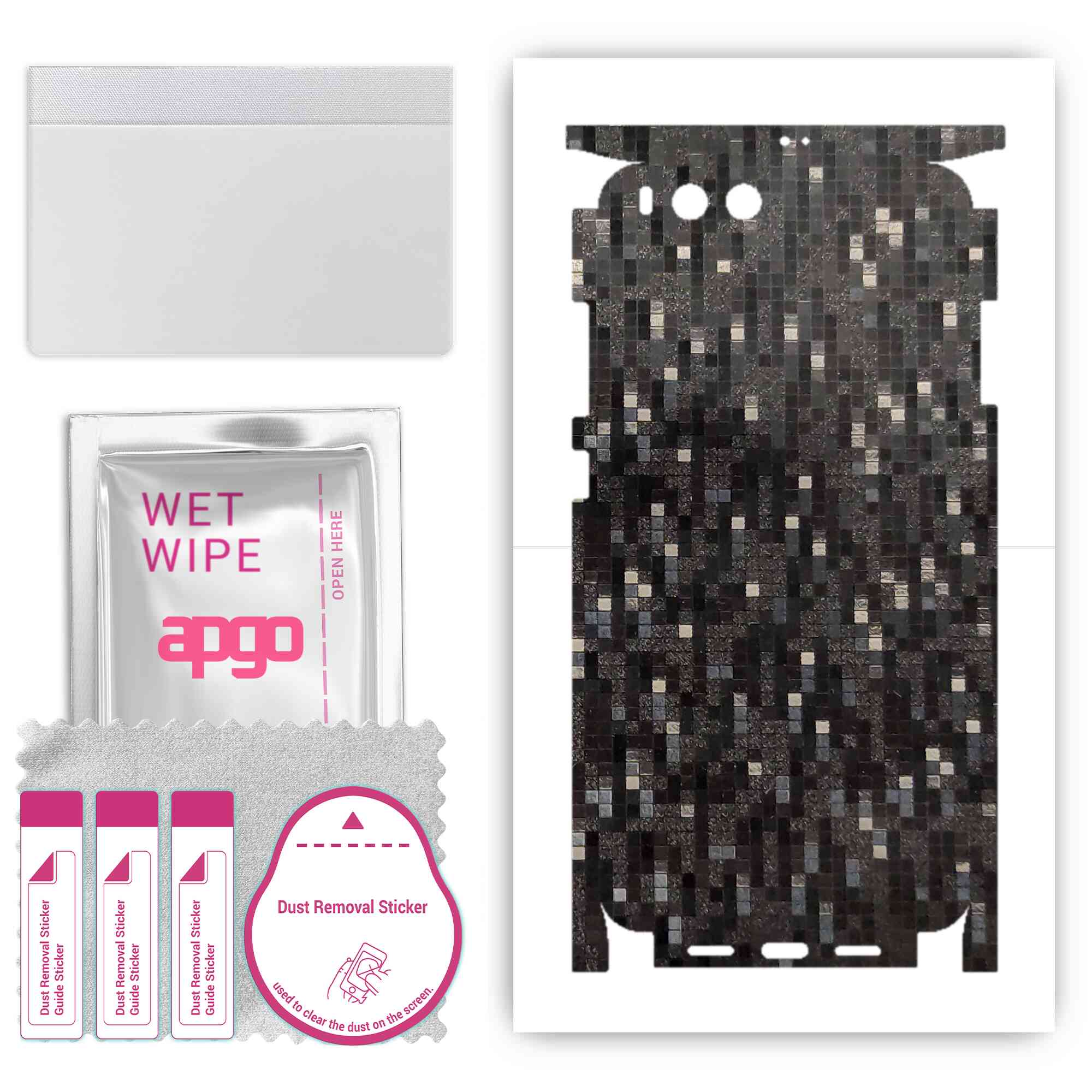 apgo Protective Skin Sticker for the back+sides compatible with Xiaomi Mi 6, Full Wrap Film, Foil, Vinyl - Pattern Carbon Black Pixel
apgo Protective Skin Sticker for the back+sides compatible with Xiaomi Mi 6, Full Wrap Film, Foil, Vinyl - Pattern Carbon Black Pixel