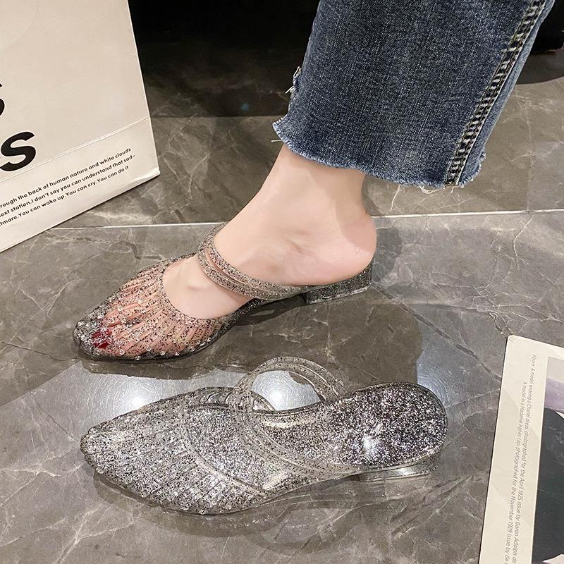 Women s Summer Open-Toe Heeled Mules - Versatile Fashion Workwear Wedges 36 чорний/мерехтіння
Women s Summer Open-Toe Heeled Mules - Versatile Fashion Workwear Wedges 36 чорний/мерехтіння