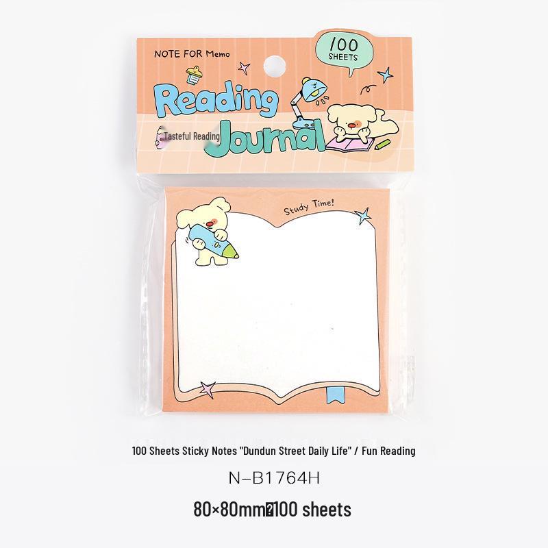 DUNDUN STREET Cute Pet Illustration Sticky Notes - 100 Sheets for Daily Journal & Student Memo
DUNDUN STREET Cute Pet Illustration Sticky Notes - 100 Sheets for Daily Journal & Student Memo