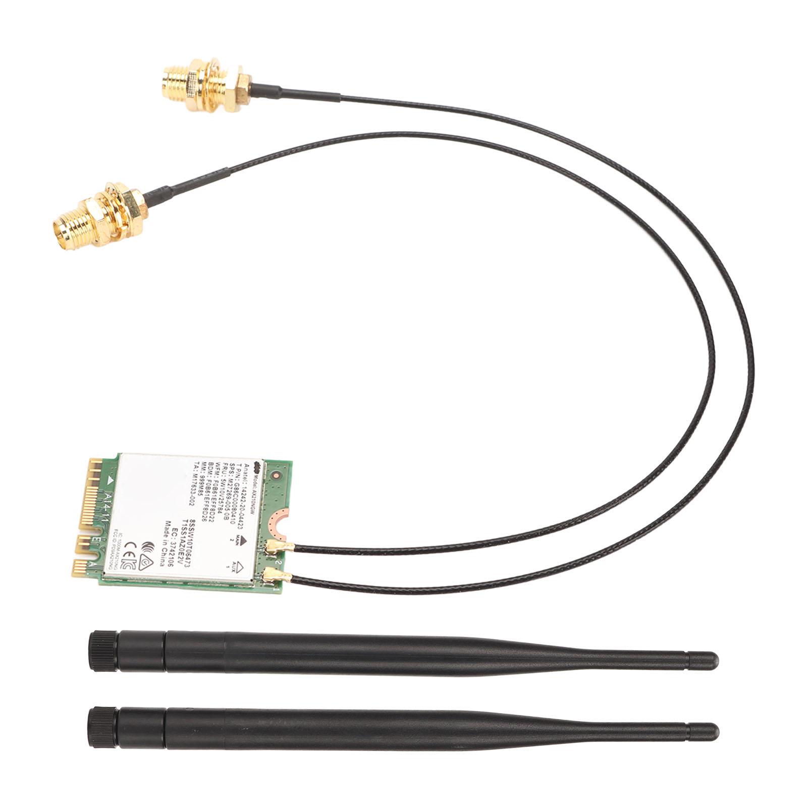 Wireless Network Card Gigabit Tri Band WiFi 6 Generation 802.11AX Standard 6GHz 5GHz 2.4GHz M.2
Wireless Network Card Gigabit Tri Band WiFi 6 Generation 802.11AX Standard 6GHz 5GHz 2.4GHz M.2