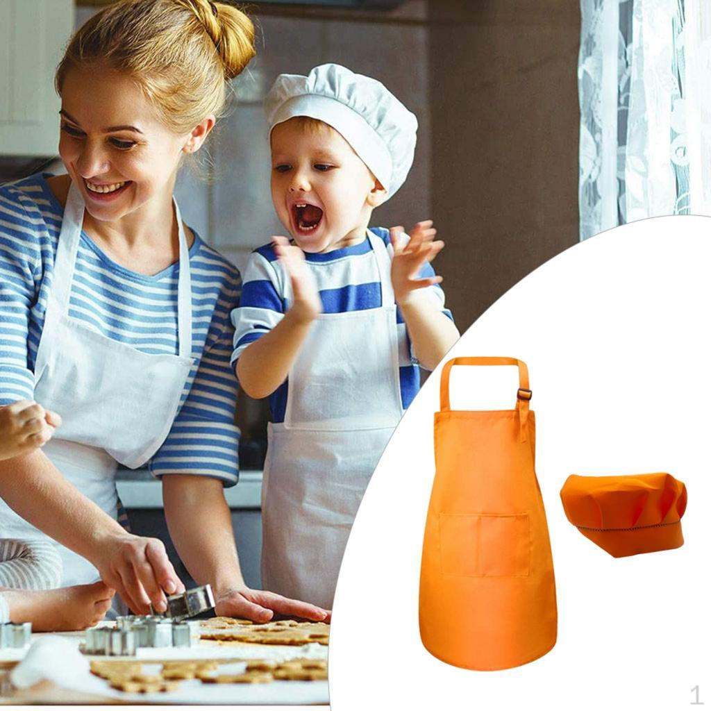 Children And Hat Adjustable Kitchen Apron Craft Painting Baking Cooking Work Orange L
Children And Hat Adjustable Kitchen Apron Craft Painting Baking Cooking Work Orange L