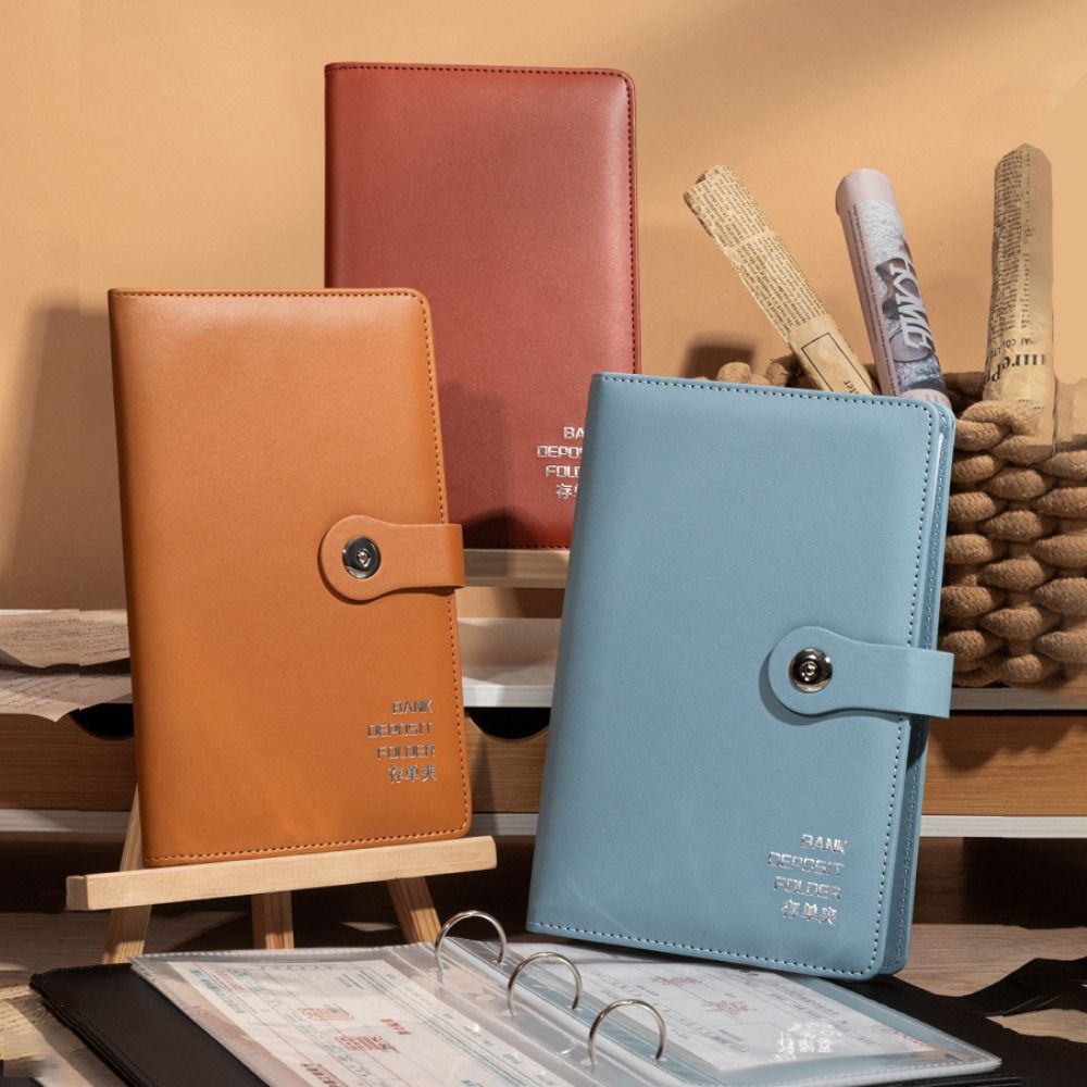 Transparent Inner Page Bank Deposit Folder PU Leather Receipt Collection Book Check Clip Storage 1# Black
Transparent Inner Page Bank Deposit Folder PU Leather Receipt Collection Book Check Clip Storage 1# Black
