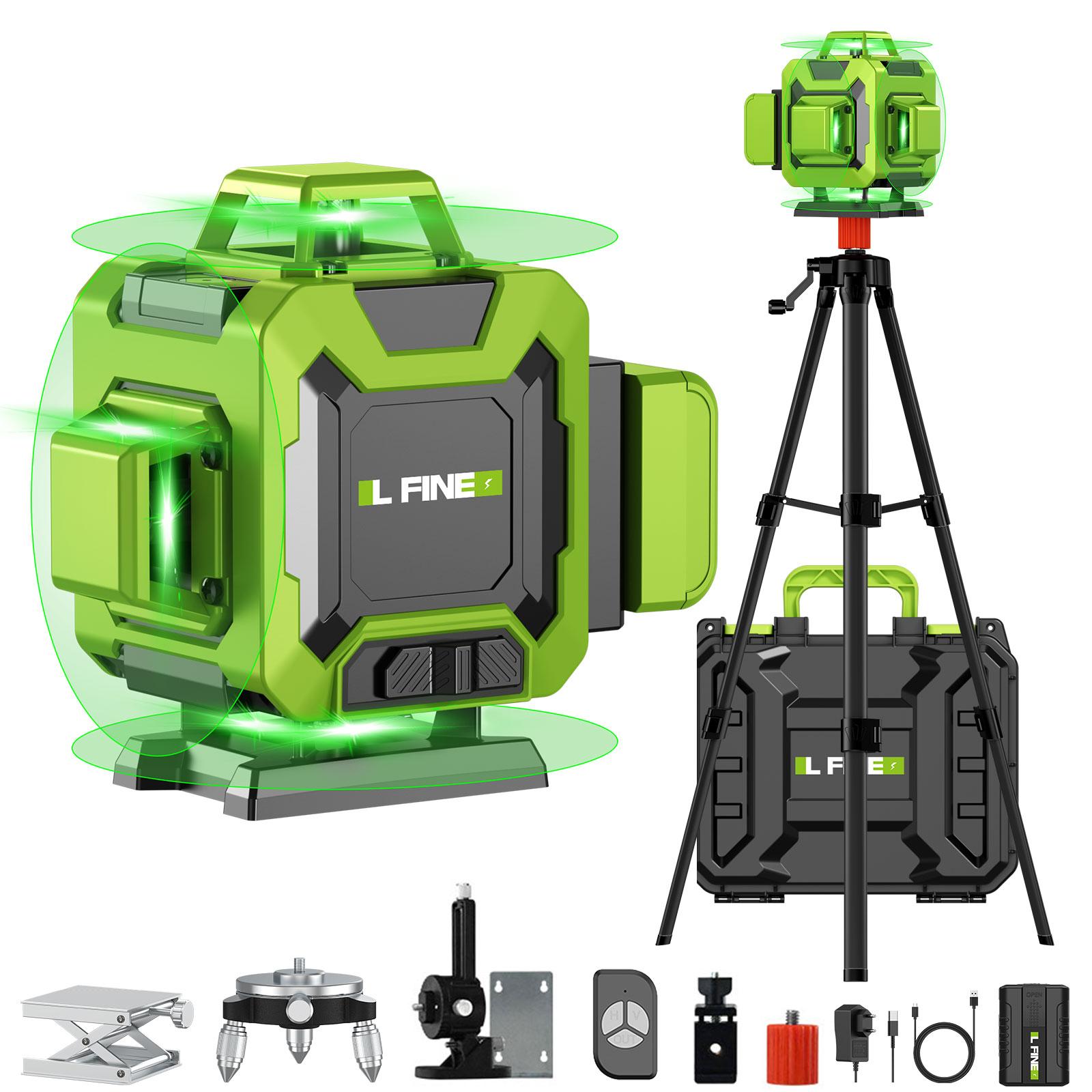 Lfine 4D 16 Lines Laser Levels with Tripod and Suitcase Horizontal And Vertical 360°Self-leveling Professional Laser Level Tool
Lfine 4D 16 Lines Laser Levels with Tripod and Suitcase Horizontal And Vertical 360°Self-leveling Professional Laser Level Tool