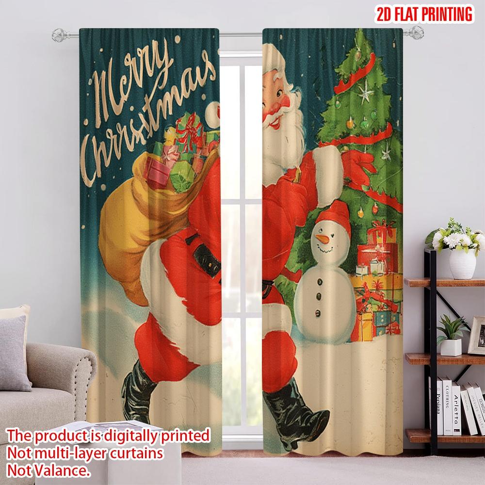 2pcs,2D plane printing Print Curtains Vintage Santa Claus with Snowman & Tree 100% Polyester (without rod) Festive Ldeal for 52.50 × 116.00 cm 2 pcs
2pcs,2D plane printing Print Curtains Vintage Santa Claus with Snowman & Tree 100% Polyester (without rod) Festive Ldeal for 52.50 × 116.00 cm 2 pcs