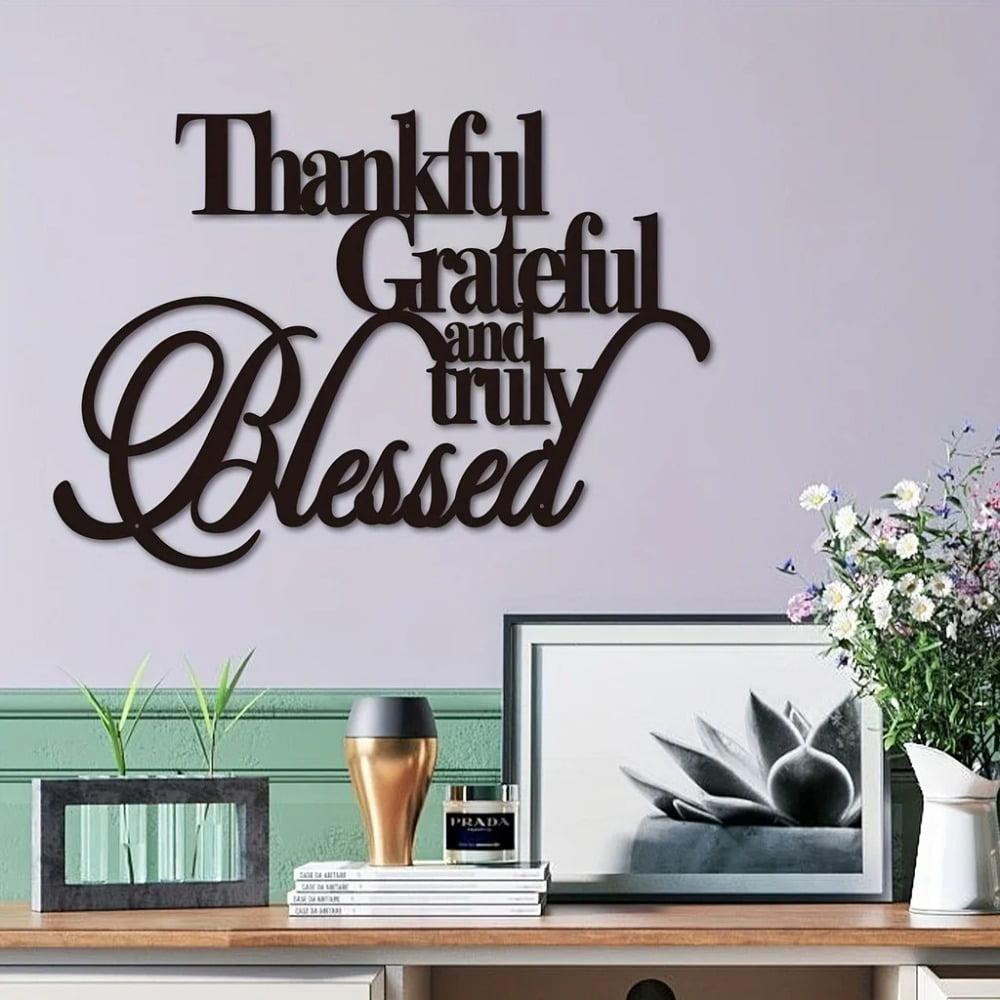 Thankful Grateful Blessed Iron Hook 15.74 inch Metal Wall Art Classic Pattern Hanging for Bedroom Entryway Hide Defects Exquisite Texture
Thankful Grateful Blessed Iron Hook 15.74 inch Metal Wall Art Classic Pattern Hanging for Bedroom Entryway Hide Defects Exquisite Texture
