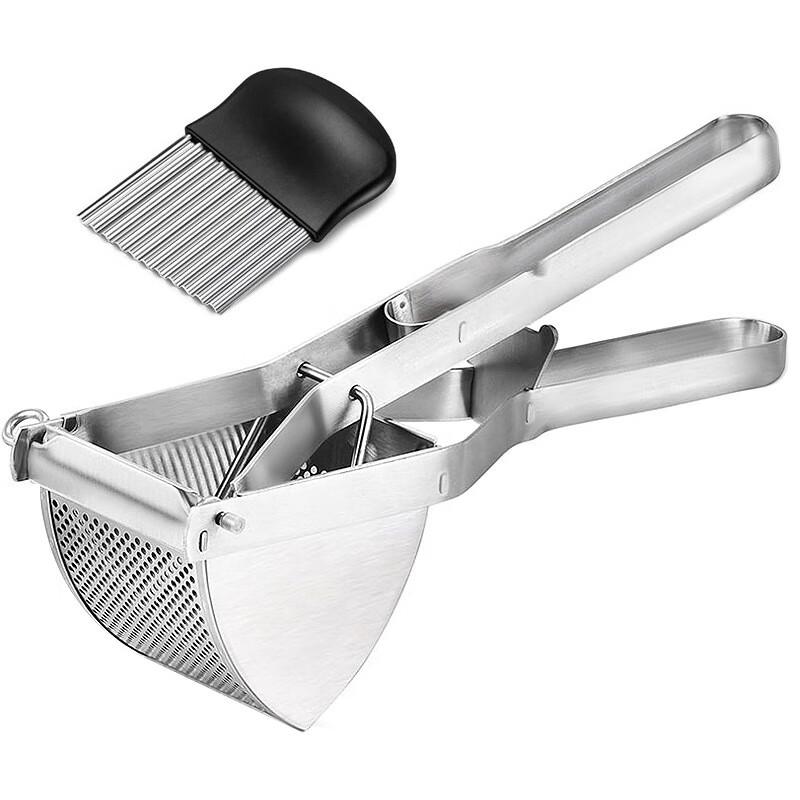 ZISIZ Stainless Steel Potato Masher & Wavy Slicer Set
ZISIZ Stainless Steel Potato Masher & Wavy Slicer Set