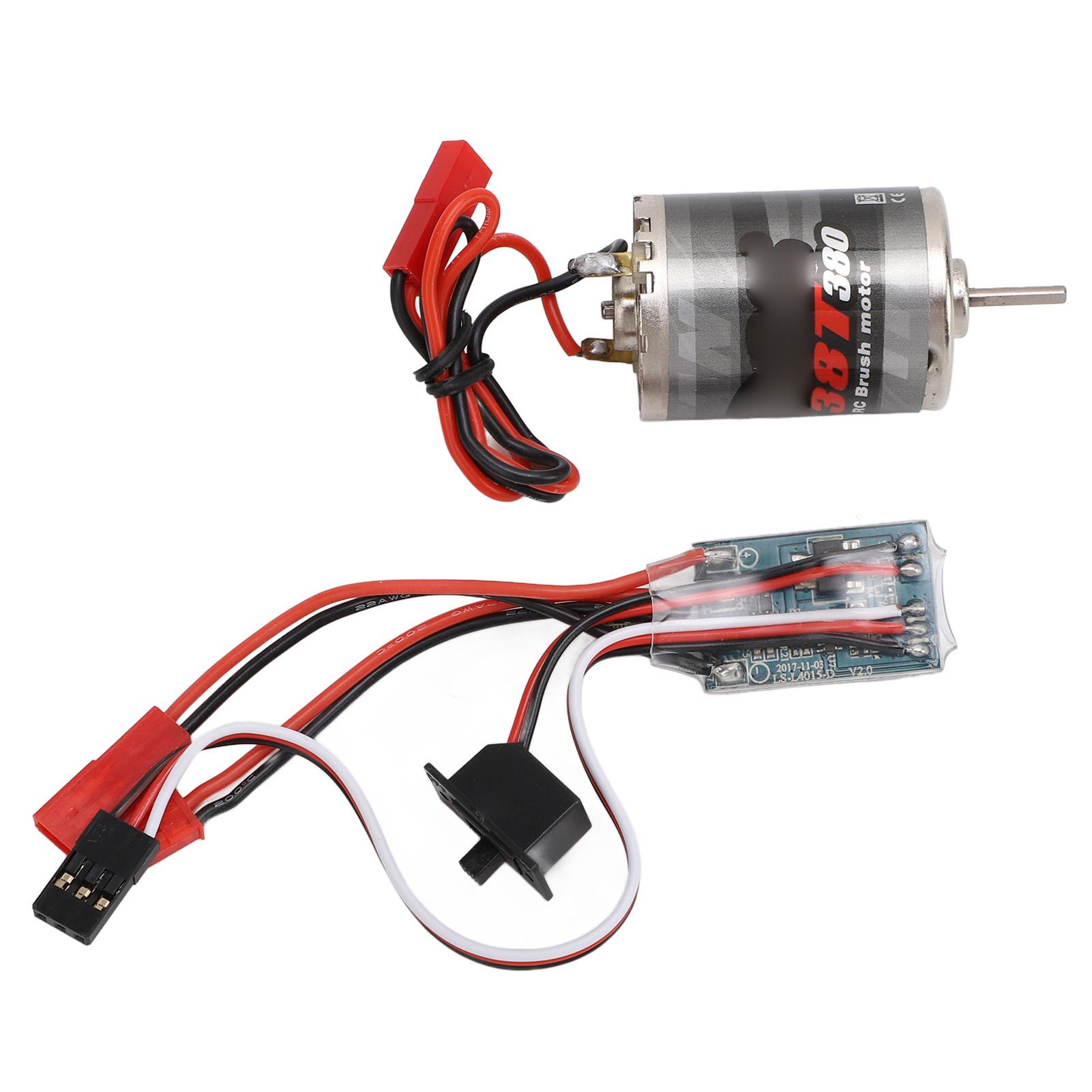 RC Brushed Motor ESC Professional 380 Stainless Steel Large Torsion 38T Brushed Motor with 30A Brush ESC JST Plug for 1/16 1/18 RC Car Boat
RC Brushed Motor ESC Professional 380 Stainless Steel Large Torsion 38T Brushed Motor with 30A Brush ESC JST Plug for 1/16 1/18 RC Car Boat