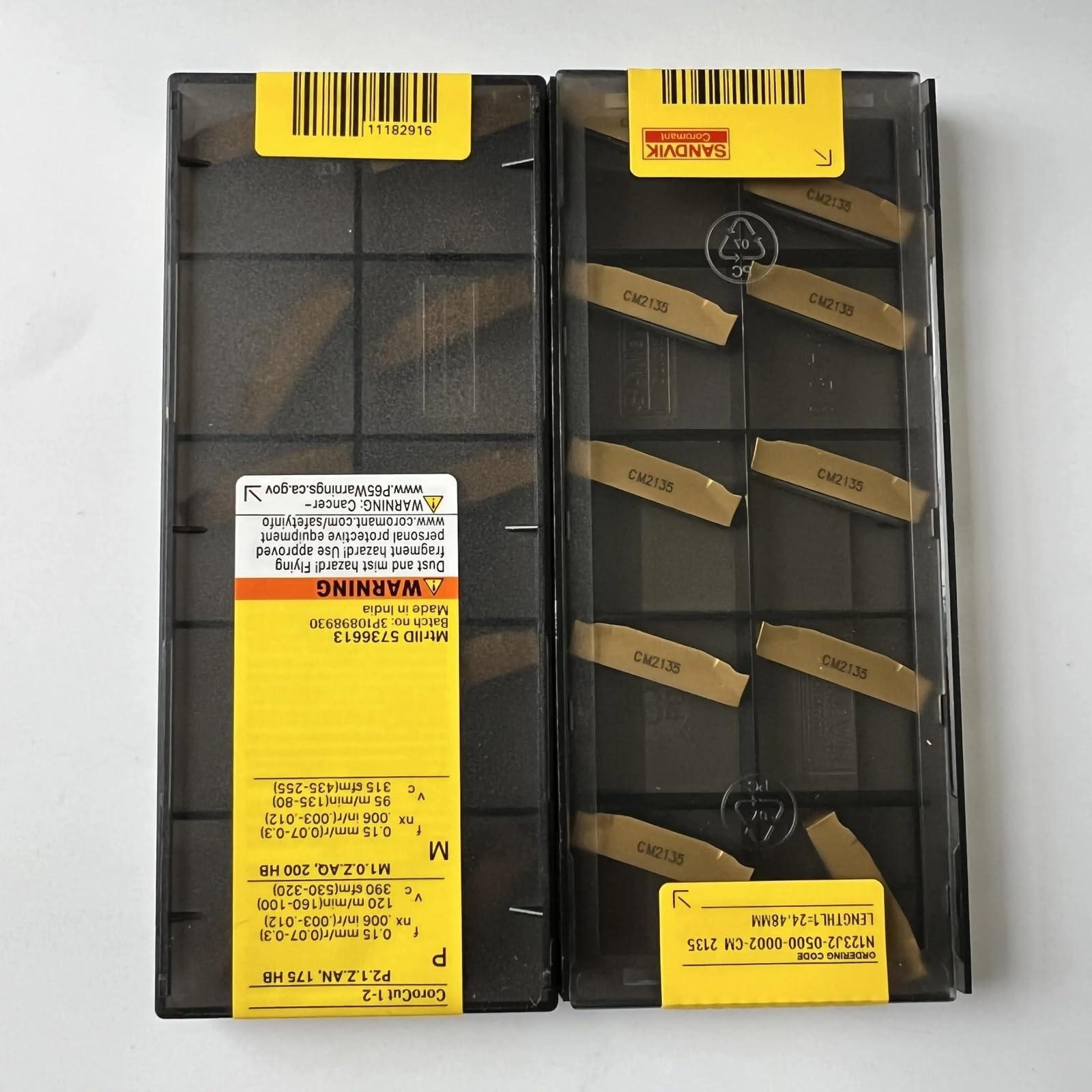 Original Sandvik / N123J2-0500-0002-CM 2135 /CNC lathe carbide blade tool 10 Pcs
Original Sandvik / N123J2-0500-0002-CM 2135 /CNC lathe carbide blade tool 10 Pcs