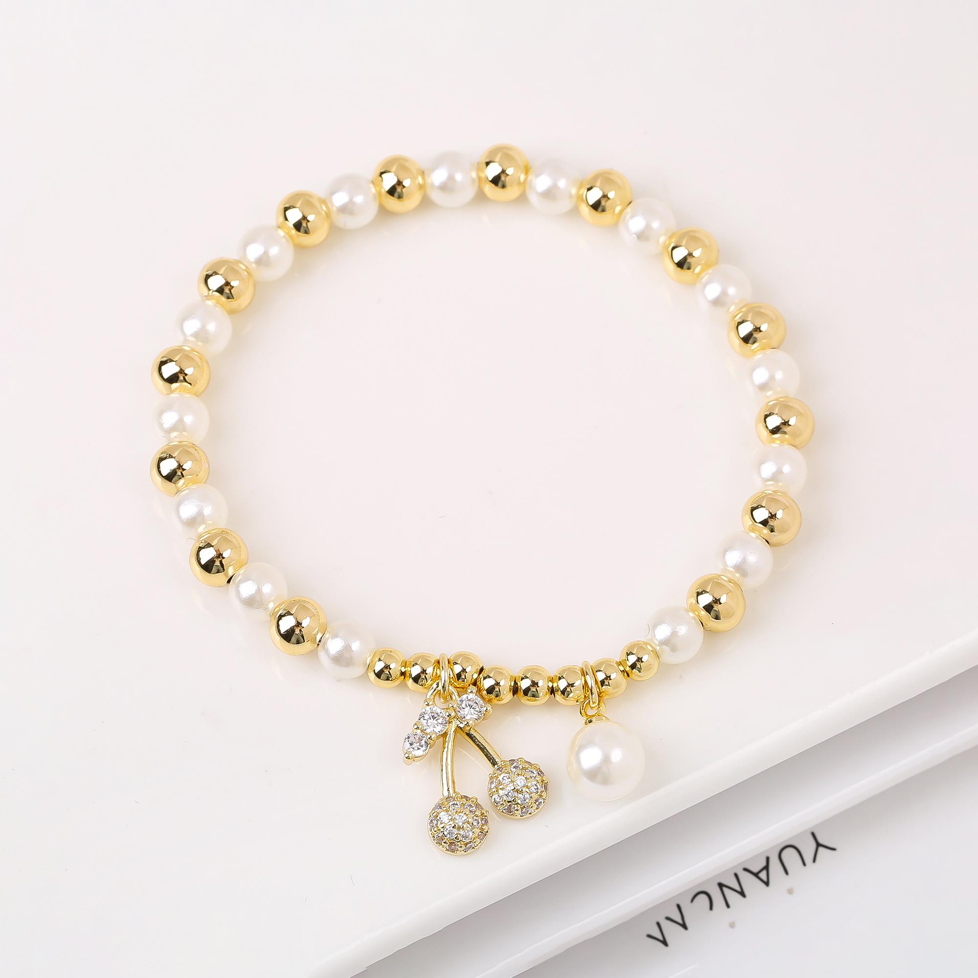 Trendy Crystal Cherry Shape Heart Copper Beads Chain Pearls Bracelet For Women 15 Styles Choice Daily Versatile Zircon Gift
Trendy Crystal Cherry Shape Heart Copper Beads Chain Pearls Bracelet For Women 15 Styles Choice Daily Versatile Zircon Gift