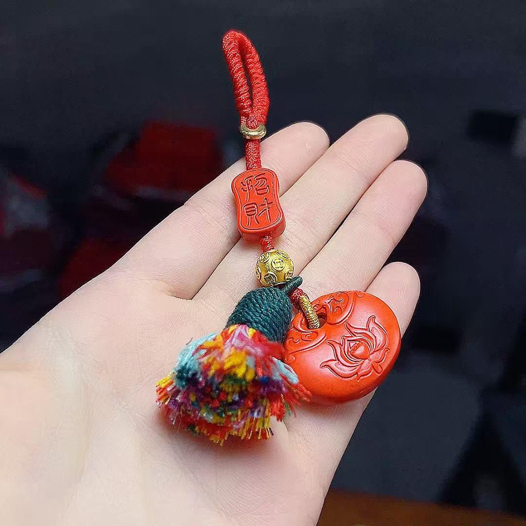 Cinnabar Red Lotus Zodiac Keychain - Minimalist Unisex Ornament кіновар
Cinnabar Red Lotus Zodiac Keychain - Minimalist Unisex Ornament кіновар