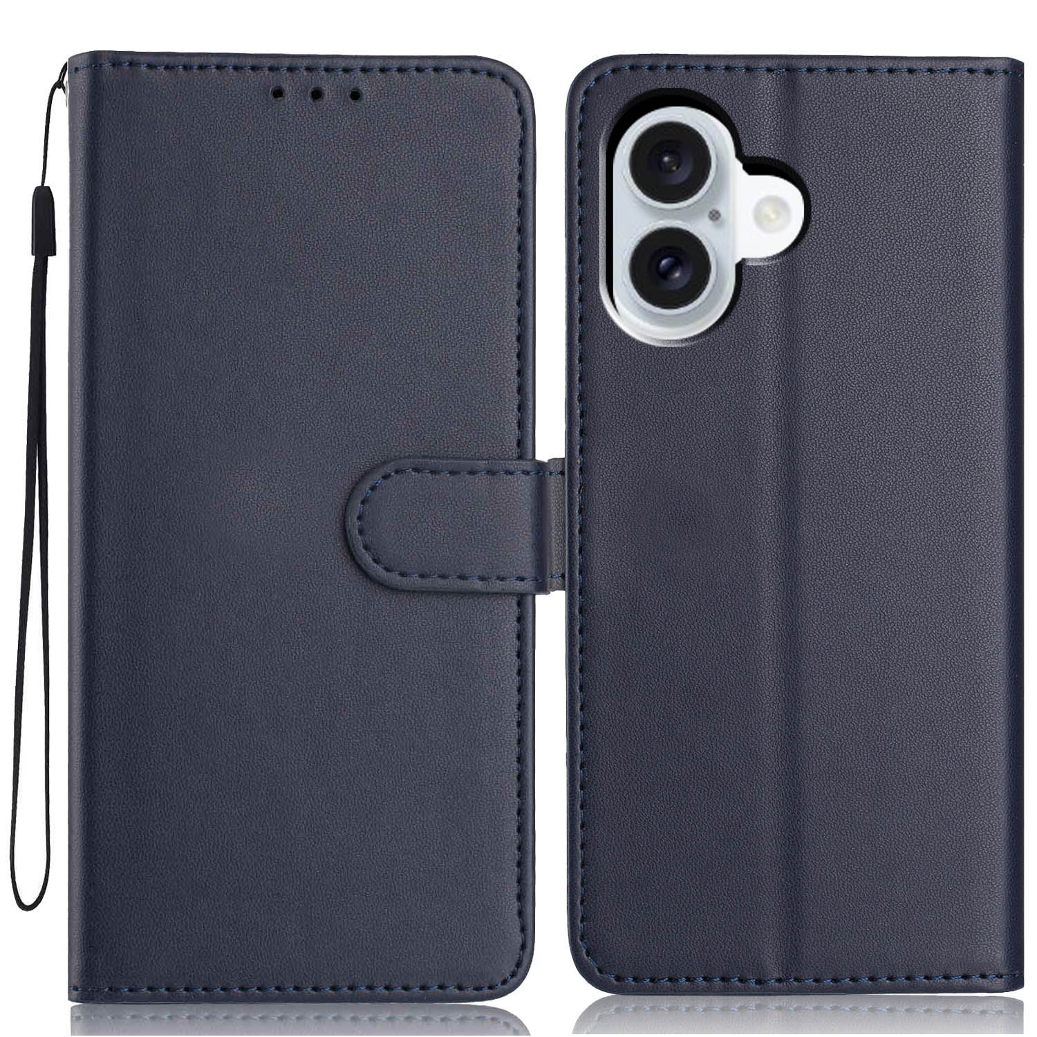 For iPhone 16 Plus Wallet Case with Strap/Multiple Card Slots Solid Color Leather Stand Phone Cover
For iPhone 16 Plus Wallet Case with Strap/Multiple Card Slots Solid Color Leather Stand Phone Cover