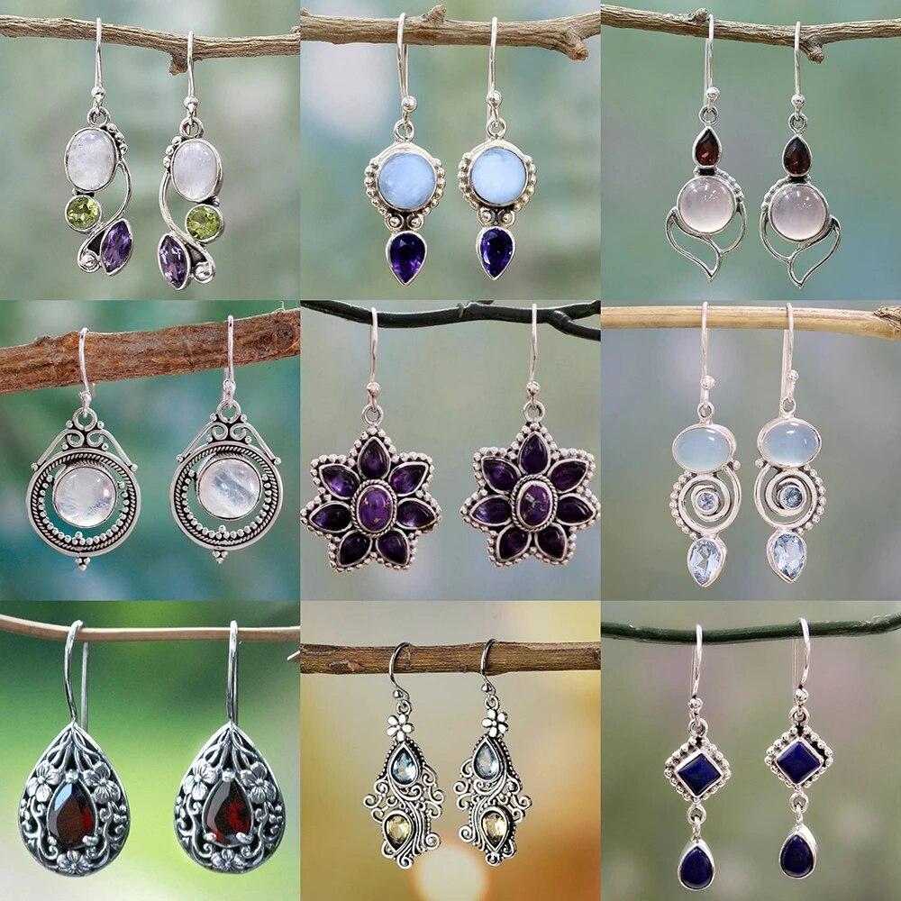 Boho Dangle Earrings for Women Vintage Selenite Turquoise Drop Earrings Ethnic Retro Pendant Ear Hook Beach Party Jewelry Gift
Boho Dangle Earrings for Women Vintage Selenite Turquoise Drop Earrings Ethnic Retro Pendant Ear Hook Beach Party Jewelry Gift