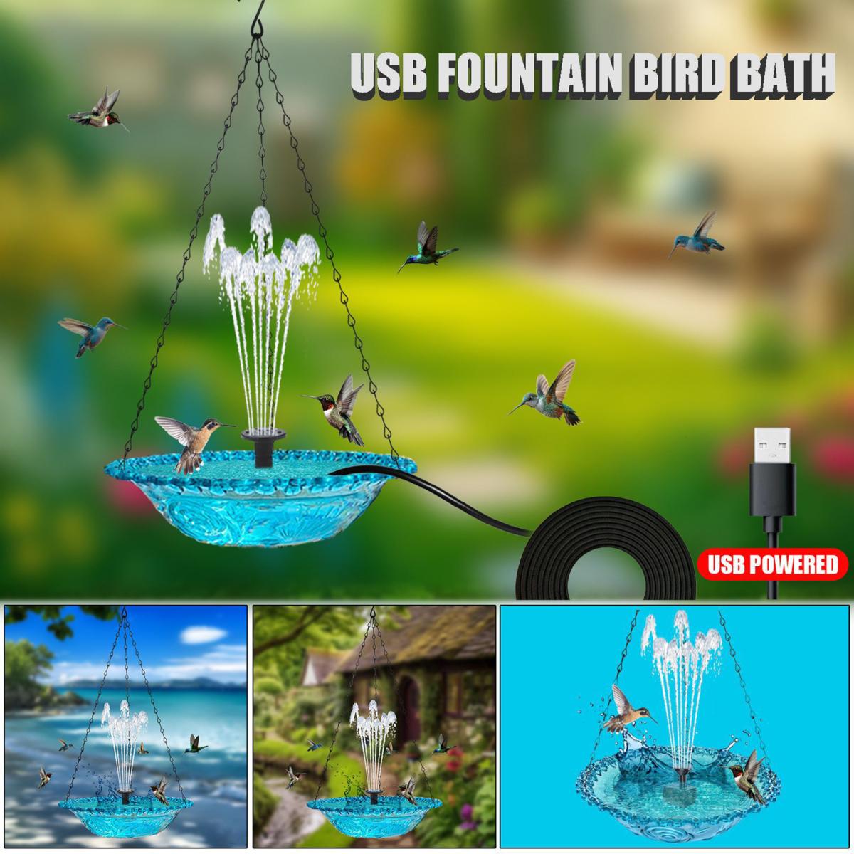 Yousheng Bird Bath с фонтаном, подвесная кормушка для птиц, миска для птиц, уличная ванна для птиц с фонтаном, работающим от USB, для сада, заднего двора, патио, крыльца синий
Yousheng Bird Bath с фонтаном, подвесная кормушка для птиц, миска для птиц, уличная ванна для птиц с фонтаном, работающим от USB, для сада, заднего двора, патио, крыльца синий