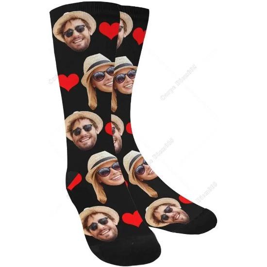 Custom Po Couple Girlfriend Face Socks Love Heart Crew Socks with 2 Faces for Men Women One Size One Size
Custom Po Couple Girlfriend Face Socks Love Heart Crew Socks with 2 Faces for Men Women One Size One Size