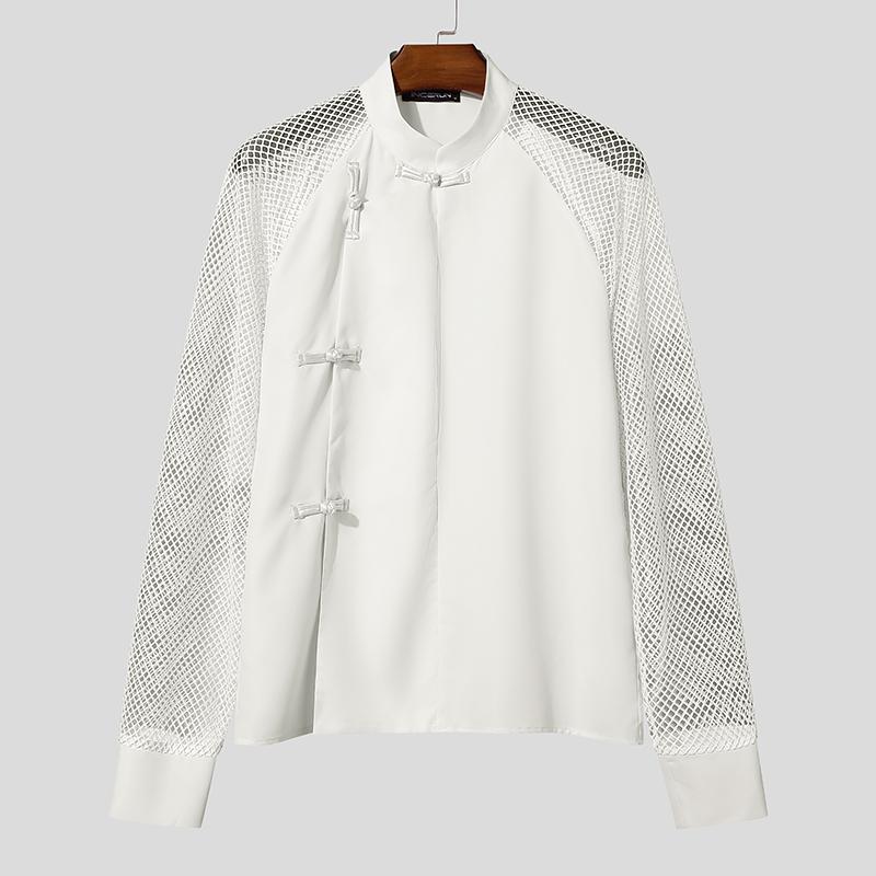INCERUN Men Long Sleeve Retro Buttons Hollow Netyarn Patchwork Shirts Tops M белый
INCERUN Men Long Sleeve Retro Buttons Hollow Netyarn Patchwork Shirts Tops M белый