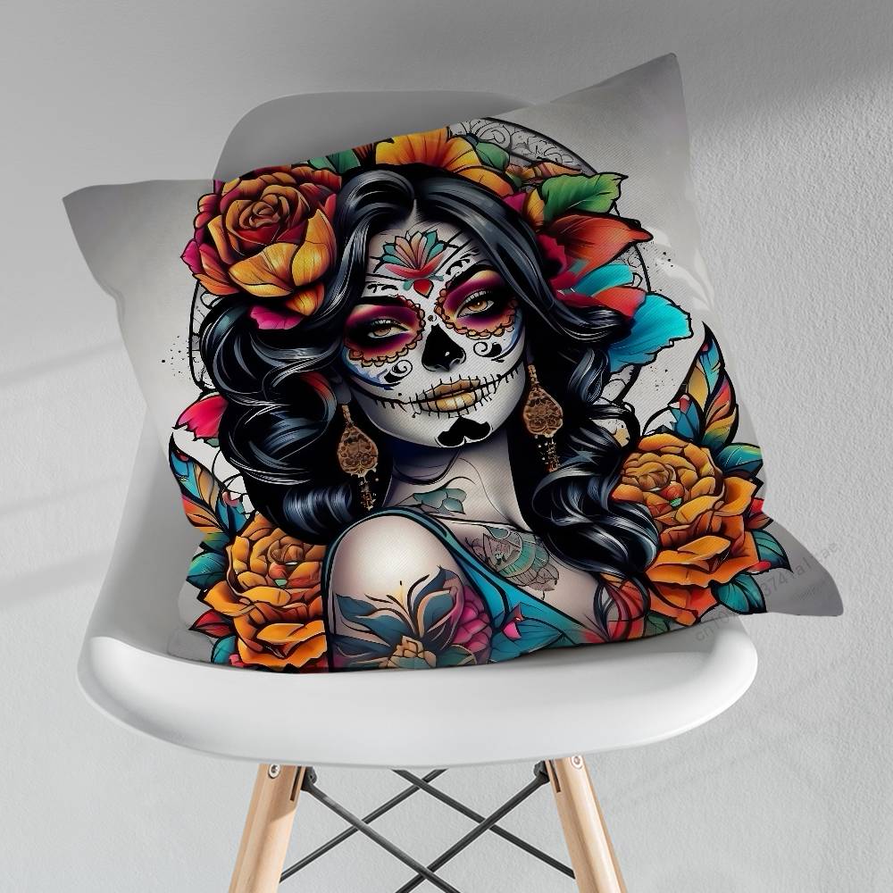 Cartoon Skull Girl Catrina Pillow Case For 30x30cm45x45cm55x55cm For Home Bedroom Decoration And Protector 30x30cm
Cartoon Skull Girl Catrina Pillow Case For 30x30cm45x45cm55x55cm For Home Bedroom Decoration And Protector 30x30cm