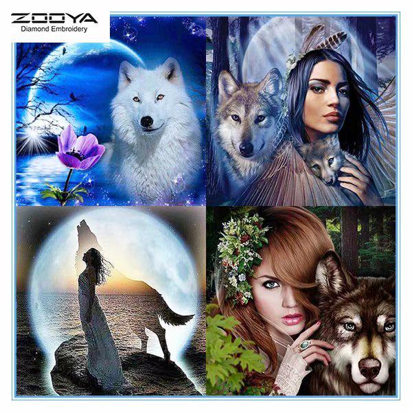 ZOOYA DIY 5D Полный круглый алмаз картина волк и женщина вышивка крестиком домашний декор
ZOOYA DIY 5D Полный круглый алмаз картина волк и женщина вышивка крестиком домашний декор