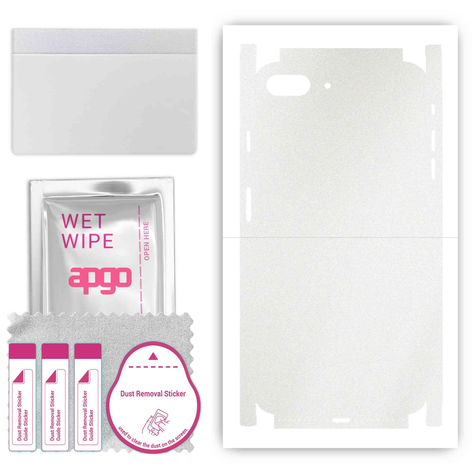 Apgo Protective Skin Sticker for the back+sides compatible with Apple iPhone 8 Plus, Full Wrap Film, Foil, Vinyl - Pattern Matte Transparent
Apgo Protective Skin Sticker for the back+sides compatible with Apple iPhone 8 Plus, Full Wrap Film, Foil, Vinyl - Pattern Matte Transparent