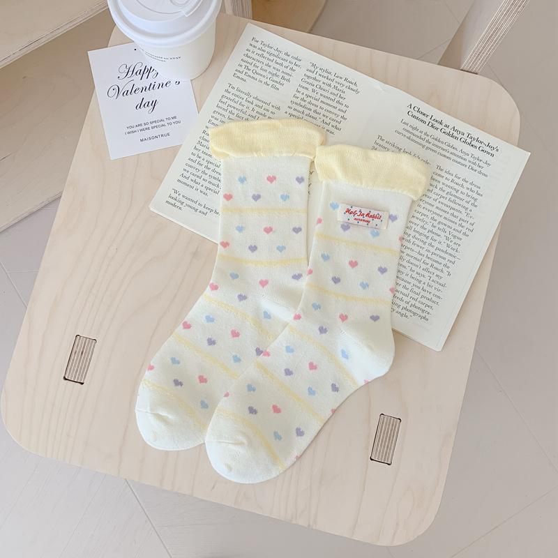 5pair Bud Mouth Socks Women S Love Sweet Medium Tube Socks Letter Cloth Label Stacking Socks Women S Lace Loose Mouth Women S Socks One size fits all світло-жовтого кольору
5pair Bud Mouth Socks Women S Love Sweet Medium Tube Socks Letter Cloth Label Stacking Socks Women S Lace Loose Mouth Women S Socks One size fits all світло-жовтого кольору