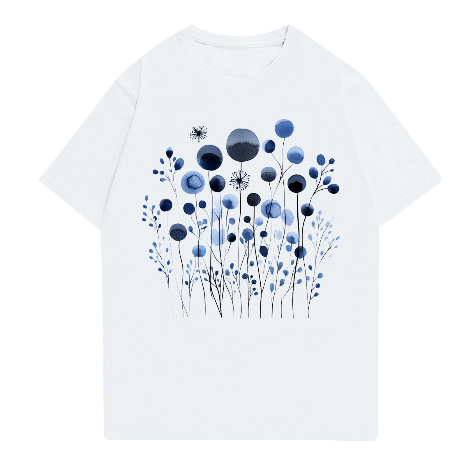 Жіноча модна повсякденна футболка з принтом і круглим вирізом з короткими рукавами Топ Футболка Топ XL білий
Жіноча модна повсякденна футболка з принтом і круглим вирізом з короткими рукавами Топ Футболка Топ XL білий