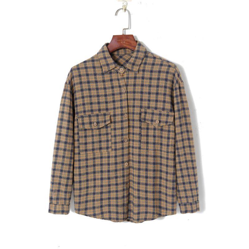 Рубашка ретро цвета с отстрочкой, отложным воротником, однобортной застежкой, свободного кроя, с длинными рукавами Huang Ge 2XL
Рубашка ретро цвета с отстрочкой, отложным воротником, однобортной застежкой, свободного кроя, с длинными рукавами Huang Ge 2XL