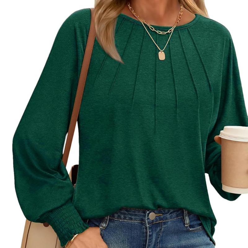 Женская повседневная футболка с круглым вырезом, плиссировкой и длинными рукавами XXL
Женская повседневная футболка с круглым вырезом, плиссировкой и длинными рукавами XXL