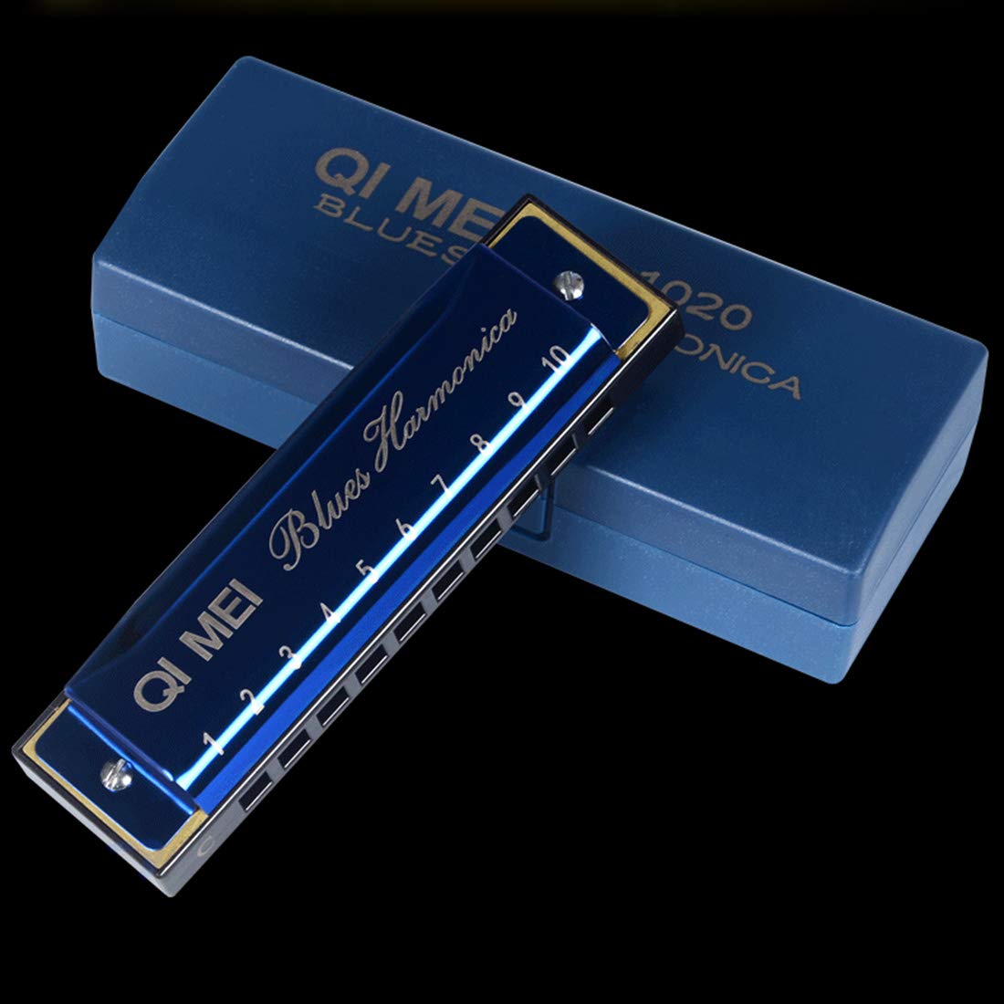 QIMEI Blues Harmonica 10 24 28 Holes Stainless Steel C Key High Airtight BeginnerAdvanced Set Case (Jewel Blue, 10 Holes)
QIMEI Blues Harmonica 10 24 28 Holes Stainless Steel C Key High Airtight BeginnerAdvanced Set Case (Jewel Blue, 10 Holes)