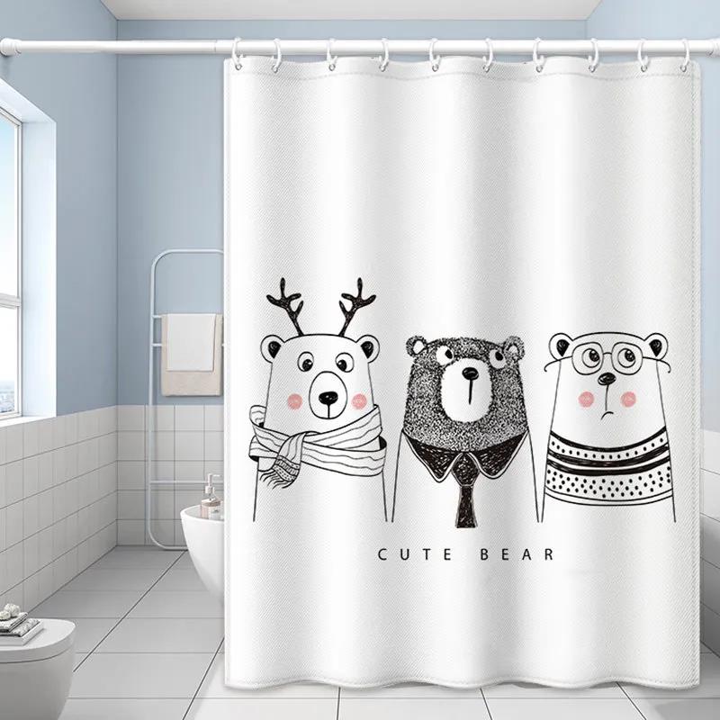 Cartoon Cute Cat Shower Curtain White Fabric Waterproof Polyester Bathroom Accessories Home Decor Bath Curtains Include Hooks W60H190(CM)-1 Pcs
Cartoon Cute Cat Shower Curtain White Fabric Waterproof Polyester Bathroom Accessories Home Decor Bath Curtains Include Hooks W60H190(CM)-1 Pcs