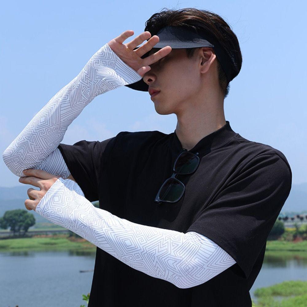 Fishing Arm Cover Ice Silk Sleeve Gloves Stripe Sun Protection Face Cover Cycling style C
Fishing Arm Cover Ice Silk Sleeve Gloves Stripe Sun Protection Face Cover Cycling style C