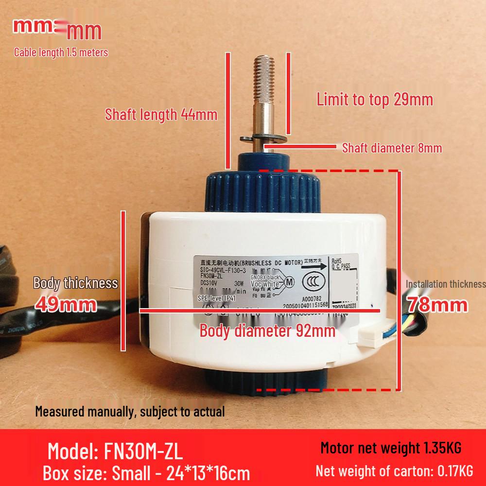 Gree FN30M-ZL Cylindrical Cabinet Air Conditioner Indoor Fan Motor S1C-49CVL-F130-3
Gree FN30M-ZL Cylindrical Cabinet Air Conditioner Indoor Fan Motor S1C-49CVL-F130-3