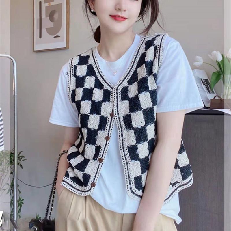 Women s Crochet Checkered Vest: Sleeveless, Loose, Lightweight Top for Spring & Autumn One Size чёрный
Women s Crochet Checkered Vest: Sleeveless, Loose, Lightweight Top for Spring & Autumn One Size чёрный