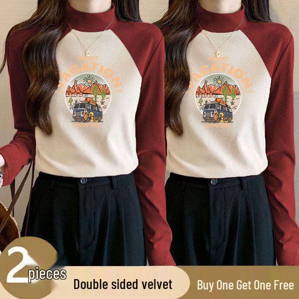 Two-piece Women s Color Block Velvet Mock Neck Slim Fit Warm Shirt 2XL (130-145 lbs) серый/чёрный
Two-piece Women s Color Block Velvet Mock Neck Slim Fit Warm Shirt 2XL (130-145 lbs) серый/чёрный