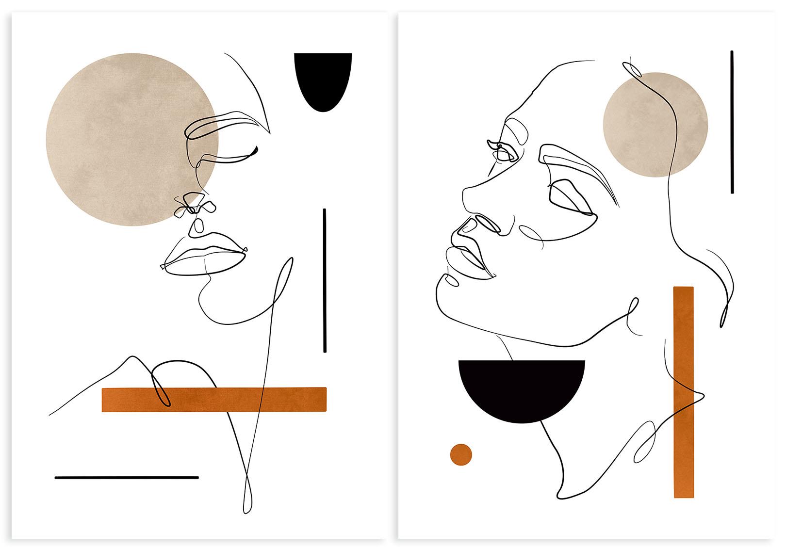 Набір з двох плакатів портрет одна лінія 21x29,7 cm A4
Набір з двох плакатів портрет одна лінія 21x29,7 cm A4