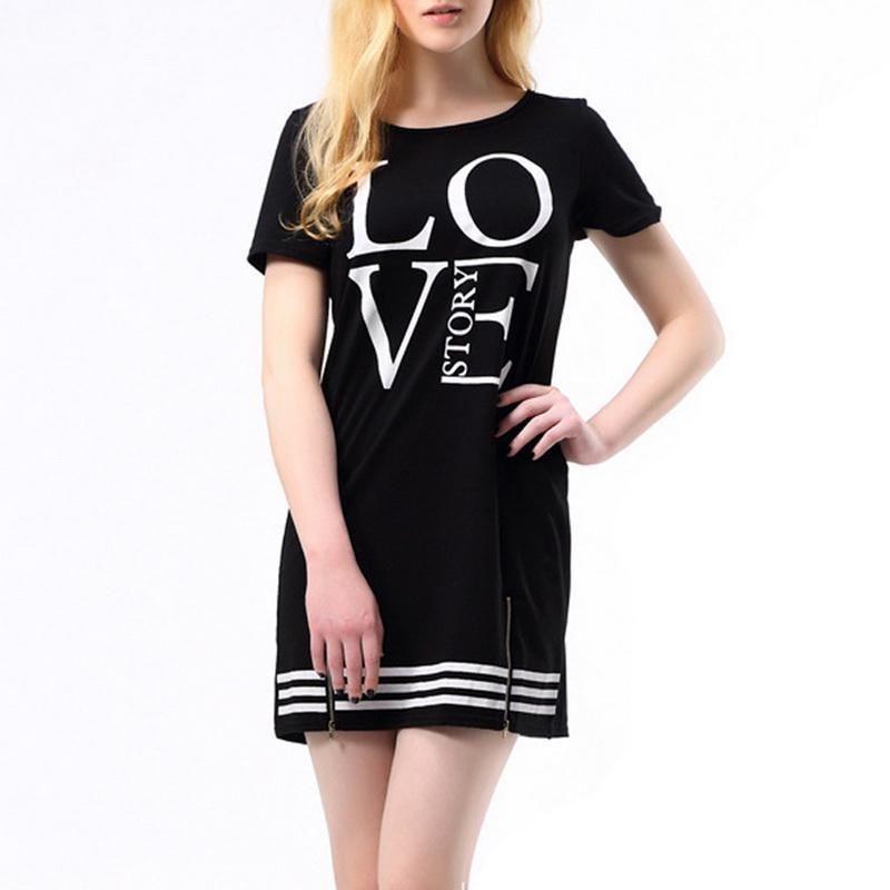 Элегантная спортивная женская длинная футболка с принтом букв Love, цельное повседневное платье на молнии L чёрный
Элегантная спортивная женская длинная футболка с принтом букв Love, цельное повседневное платье на молнии L чёрный