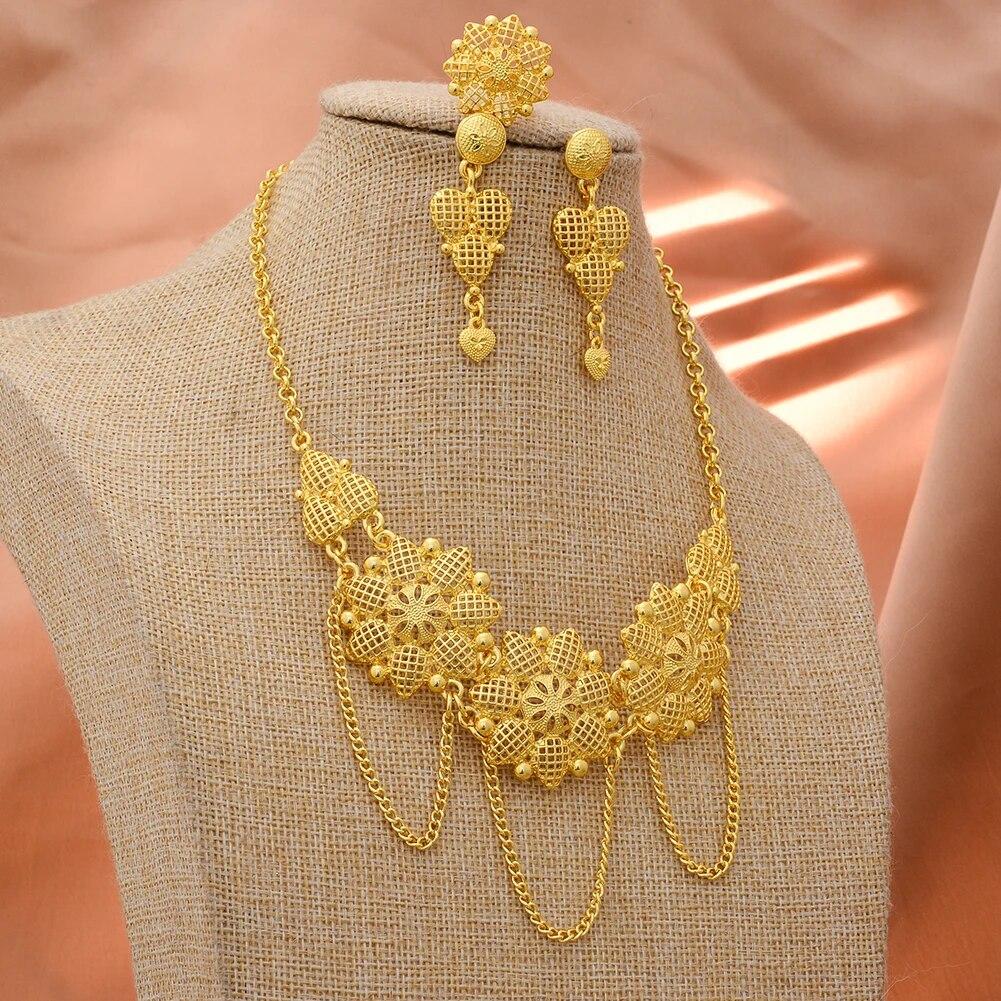 Индийские колье, свадебные комплекты ювелирных изделий, серьги золотого цвета для женщин, Африканские/Дубайские/арабские свадебные/вечерние подарки жене
Индийские колье, свадебные комплекты ювелирных изделий, серьги золотого цвета для женщин, Африканские/Дубайские/арабские свадебные/вечерние подарки жене