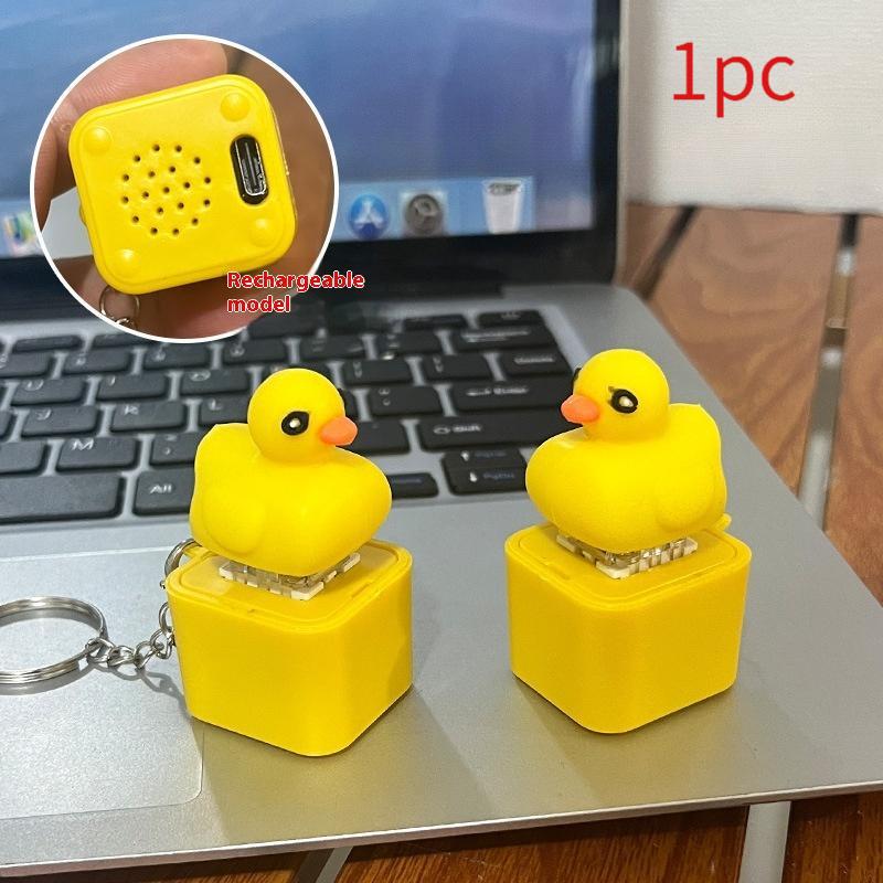 Hot 1Pc Funny Croaking Frog Duck Keychain Rechargeable Keyboard Fidget Clicker Sound Keyring With LED Light For Stress Relief
Hot 1Pc Funny Croaking Frog Duck Keychain Rechargeable Keyboard Fidget Clicker Sound Keyring With LED Light For Stress Relief