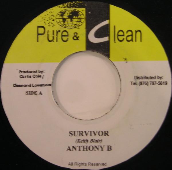 7inch Record ANTHONY B - Survivor NONE Pure & Clean 2001 Jamaica Reggae, Ska & Dub Used
7inch Record ANTHONY B - Survivor NONE Pure & Clean 2001 Jamaica Reggae, Ska & Dub Used
