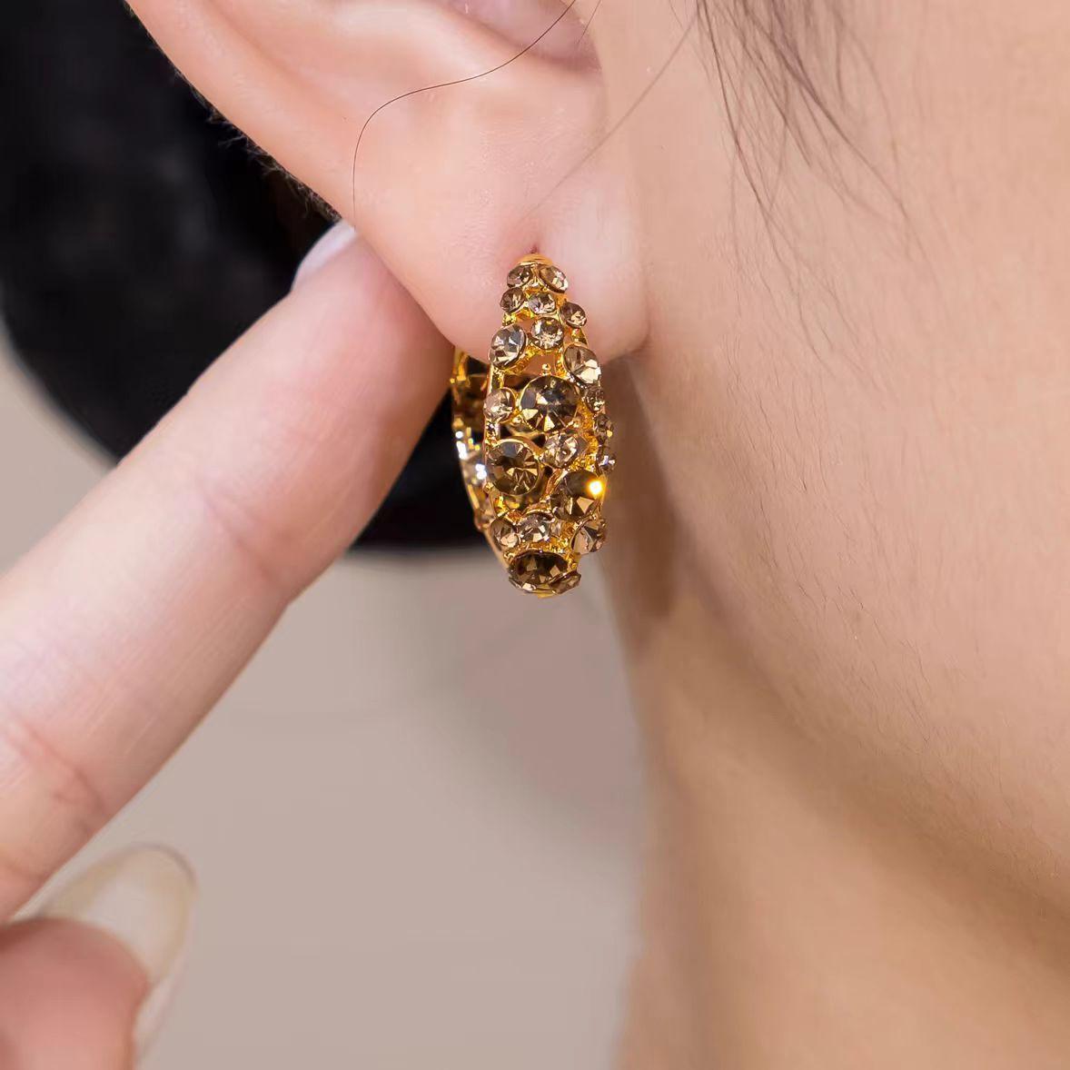 Flash zircon earrings ins temperament high-end design earrings personalized ears
Flash zircon earrings ins temperament high-end design earrings personalized ears