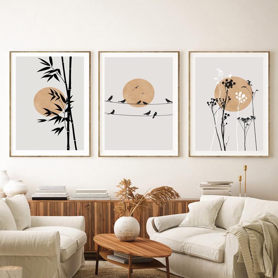 Бохо Краснокоронный журавль Бамбук Солнце Растения Линии Скандинавские настенные рисунки Плакаты и принты Холст Живопись Картины Для декора гостиной 
Бохо Краснокоронный журавль Бамбук Солнце Растения Линии Скандинавские настенные рисунки Плакаты и принты Холст Живопись Картины Для декора гостиной