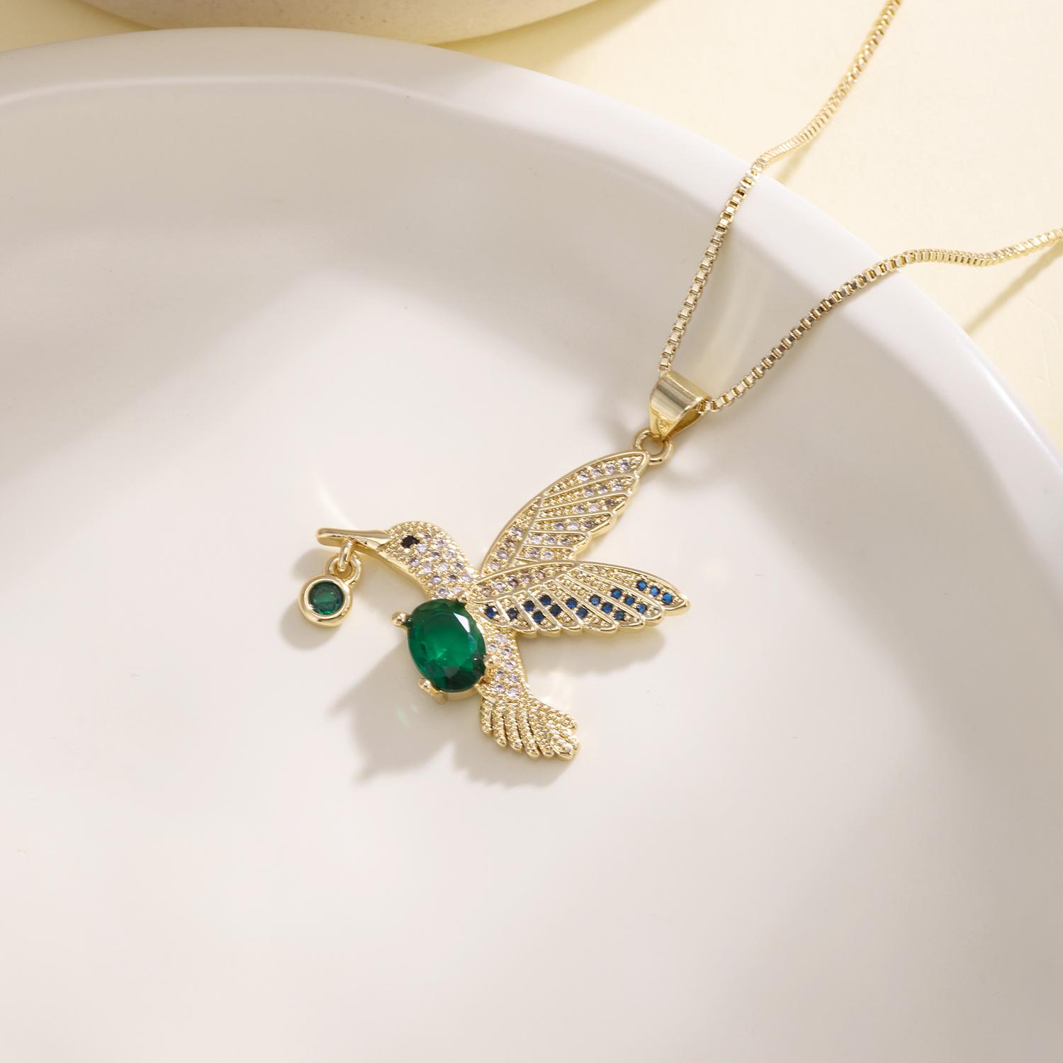 Nidin Hot Sale Hummingbird Necklace For Women Girl Cubic Zirconia Pendant Dainty Bird Clavicle Chain Fashion Animal Jewelry Gift зелений
Nidin Hot Sale Hummingbird Necklace For Women Girl Cubic Zirconia Pendant Dainty Bird Clavicle Chain Fashion Animal Jewelry Gift зелений