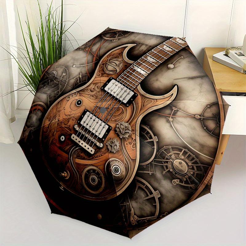 Guitar, Steampunk themed Eight rib Automatic Folding Umbrella Is Suitable for Both Men and Women, Making It A Perfect Christmas and Valentin
Guitar, Steampunk themed Eight rib Automatic Folding Umbrella Is Suitable for Both Men and Women, Making It A Perfect Christmas and Valentin