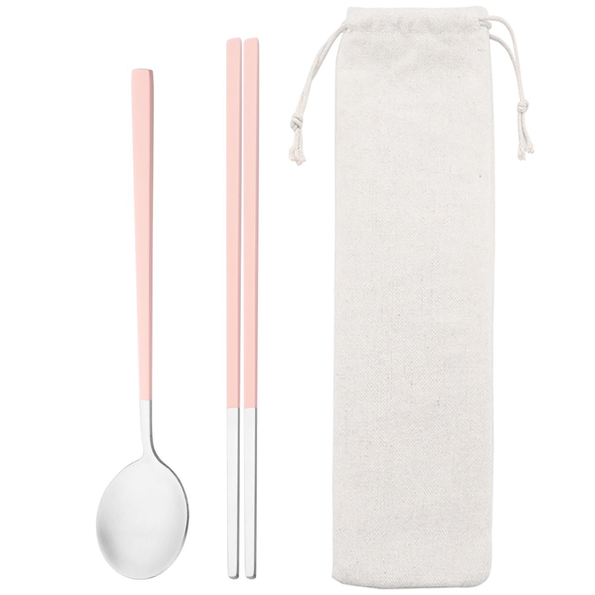 2Pcs Pink Handle Dinnerware Set With Storage Bag Spoon Chopsticks Flatware Stainless Steel Cutlery Convenient Travel Tableware серый
2Pcs Pink Handle Dinnerware Set With Storage Bag Spoon Chopsticks Flatware Stainless Steel Cutlery Convenient Travel Tableware серый