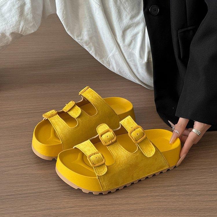 Design sense niche slippers women s summer wear versatile new platform casual sandals beach shoes 35 жовтий
Design sense niche slippers women s summer wear versatile new platform casual sandals beach shoes 35 жовтий