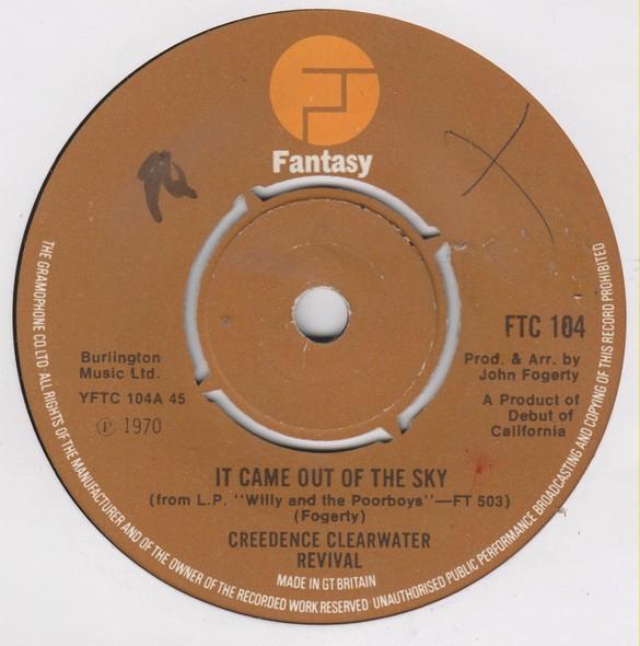 7inch Record CREEDENCE CLEARWATER REVIVAL - It Came Out Of The Sky FTC104 Fantasy 1973 UK Rock Used
7inch Record CREEDENCE CLEARWATER REVIVAL - It Came Out Of The Sky FTC104 Fantasy 1973 UK Rock Used
