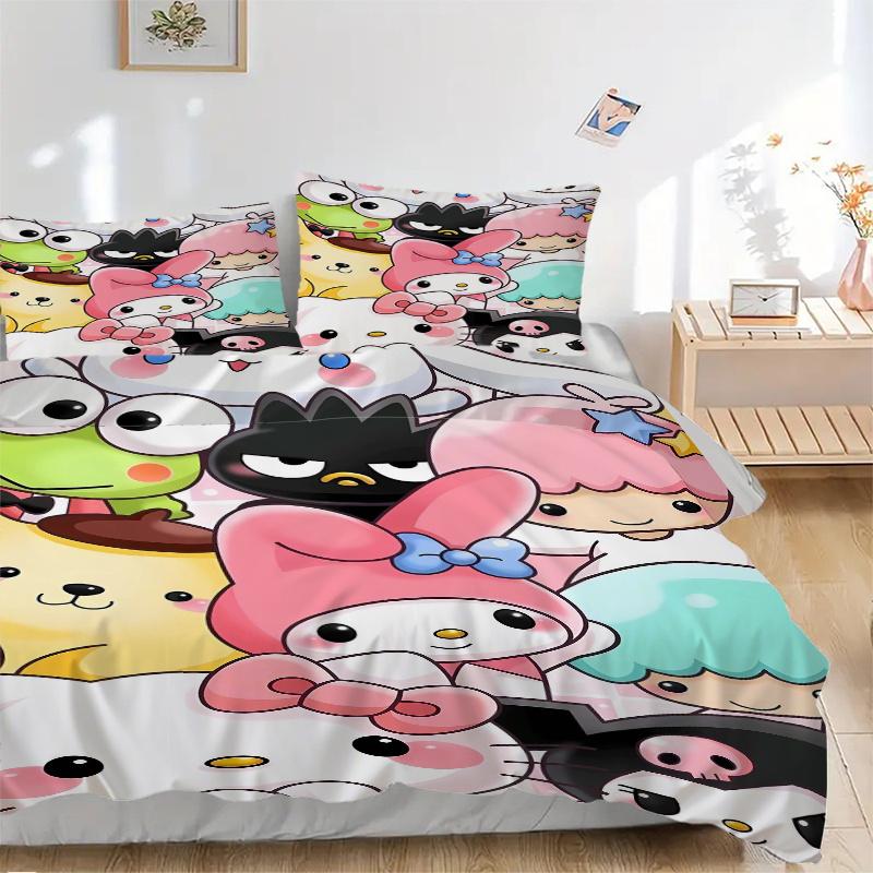 3pcs My Melody & Friends Quilt Cover Set (1 Quilt Cover + 2 Pillowcases Without Pillow Core), High-Definition Printing for Home and Dormitory.W06 135x200cm
3pcs My Melody & Friends Quilt Cover Set (1 Quilt Cover + 2 Pillowcases Without Pillow Core), High-Definition Printing for Home and Dormitory.W06 135x200cm