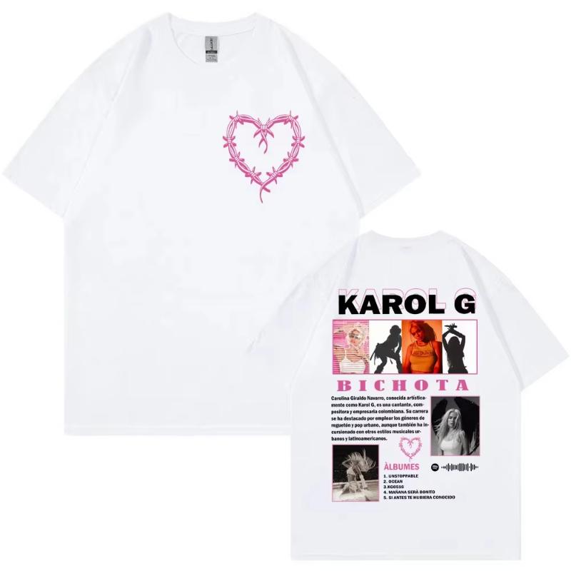 Singer Karol G Bichota Album Fashion Tshirt Aesthetic Hip Hop Y2k Popular Unisex Women T Shirts Casual Oversized Cotton Tee Shirts S
Singer Karol G Bichota Album Fashion Tshirt Aesthetic Hip Hop Y2k Popular Unisex Women T Shirts Casual Oversized Cotton Tee Shirts S