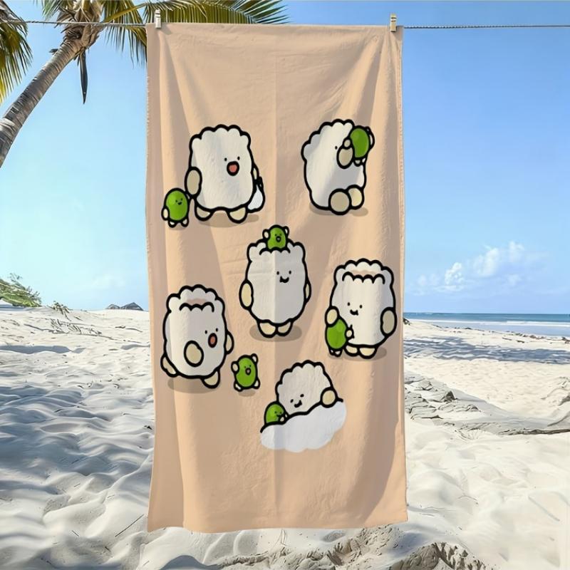 2D Flat, 1pc Cute White Dumpling Green Ball Beach Towel Suitable for Bath,Pool,Travel - Soft Microfiber Non-Shedding Bath Towel W30*H60(CM)
2D Flat, 1pc Cute White Dumpling Green Ball Beach Towel Suitable for Bath,Pool,Travel - Soft Microfiber Non-Shedding Bath Towel W30*H60(CM)